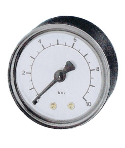 manometer, Ø 40 mm, ABS, 16 bar, achteraansluiting R1/8 OP = OP