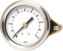 buisveermanometer, standaard, 50 mm, 0-16 bar, achteraansluiting G1/4, wandflens OP = OP