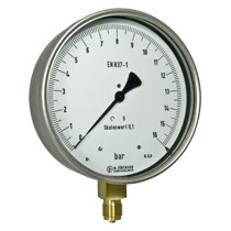 precisiemanometer industrie, 160 mm, 0-0,6 bar, onderaansluiting G1/2 DRUK